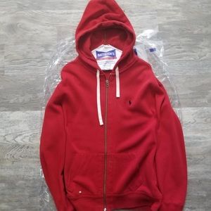 Polo hoodie XL red gently used retail $125